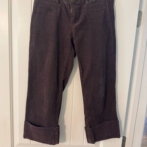 Banana Republic Cropped Brown Corduroy Pants Size 4 EUC